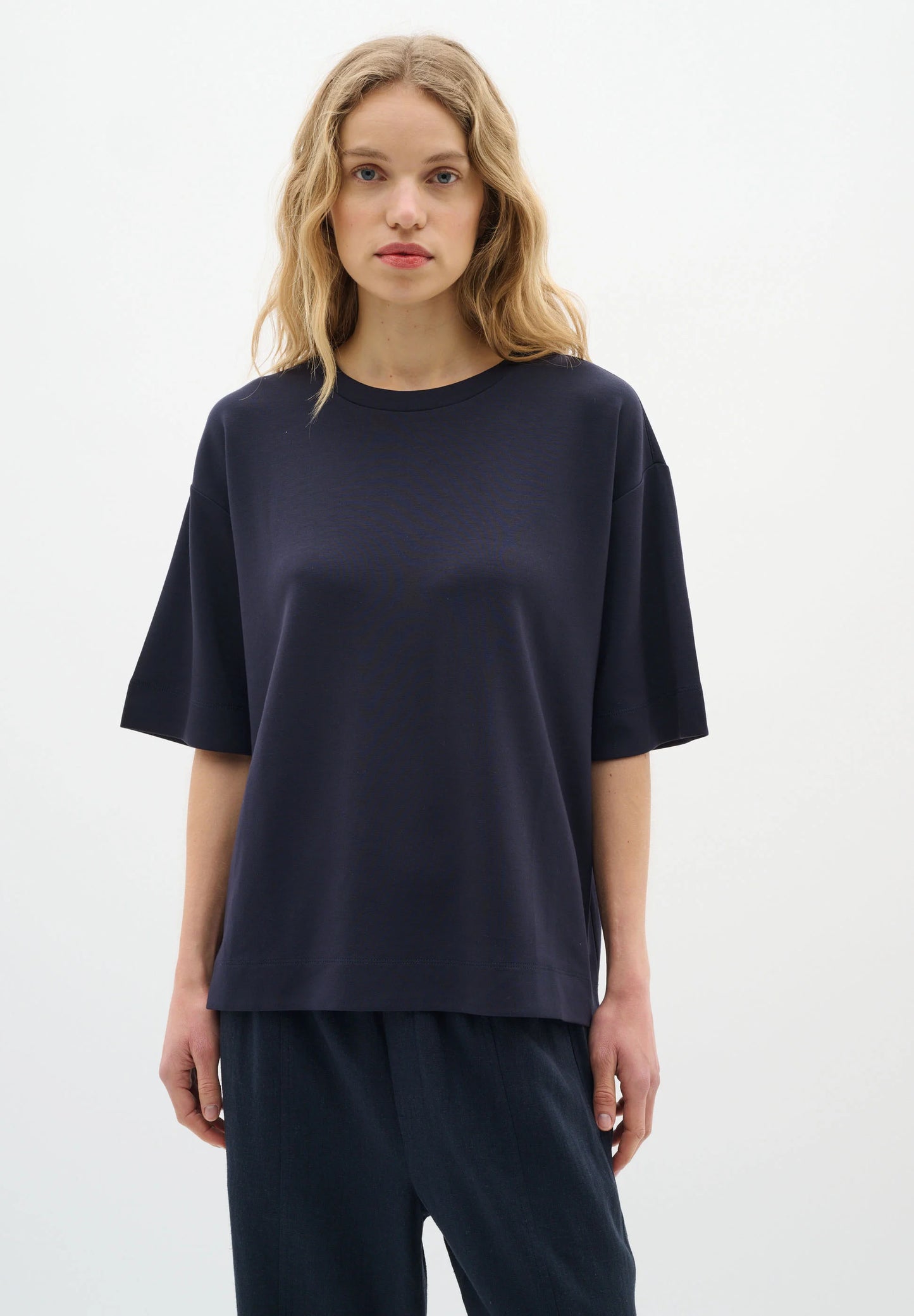 Pannie oversize T-shirt melange Marine blue