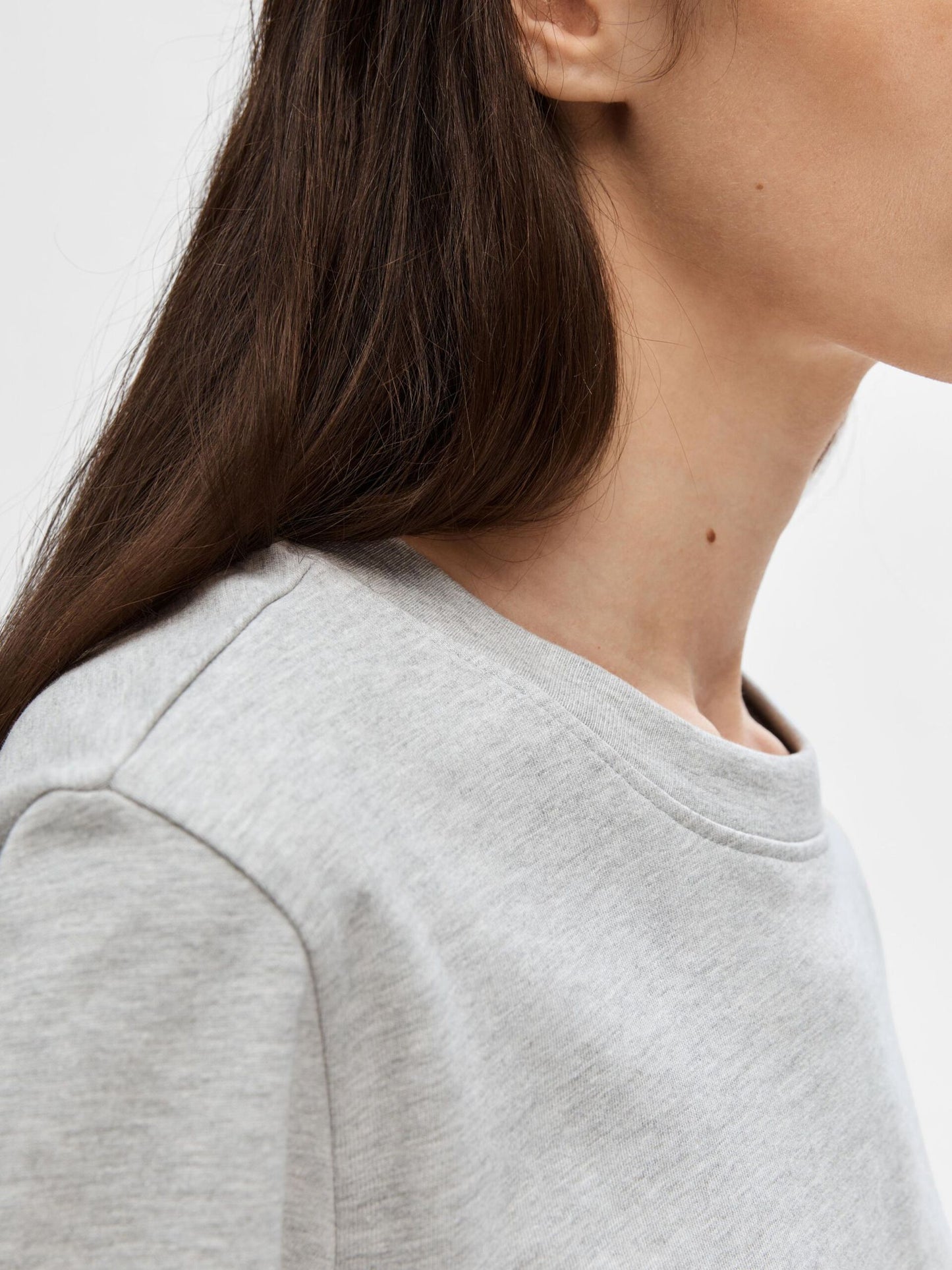 Boxy tee Light grey melange