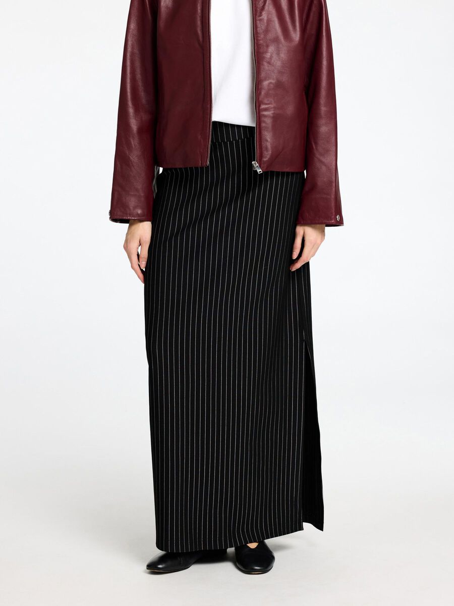 Krijtstreep maxi rok