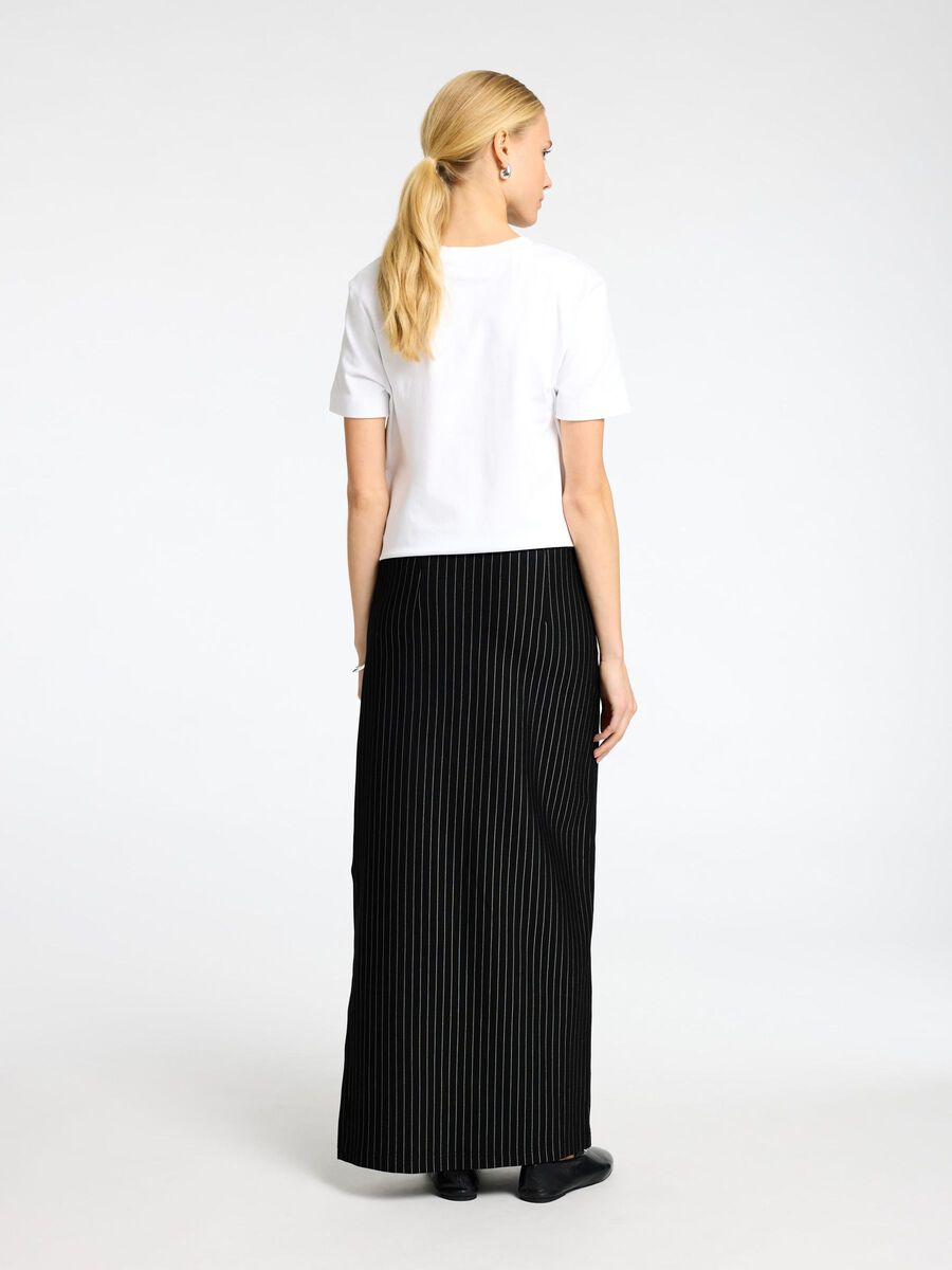 Krijtstreep maxi rok