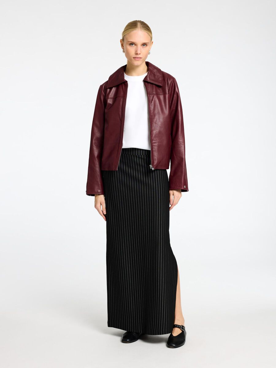 Krijtstreep maxi rok