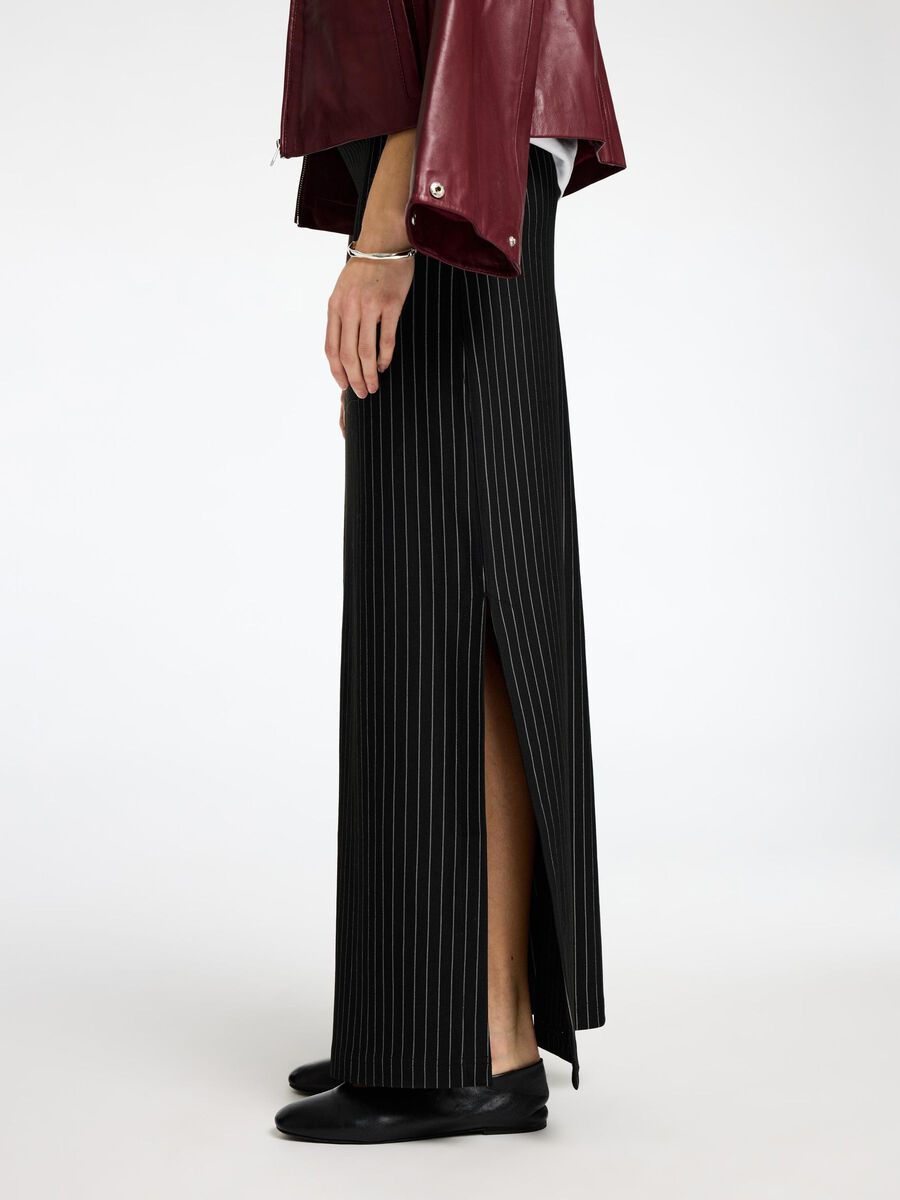 Krijtstreep maxi rok