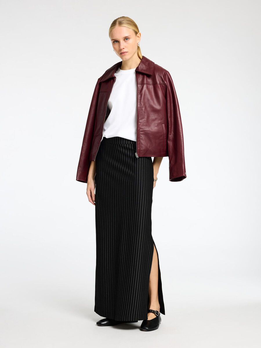 Krijtstreep maxi rok