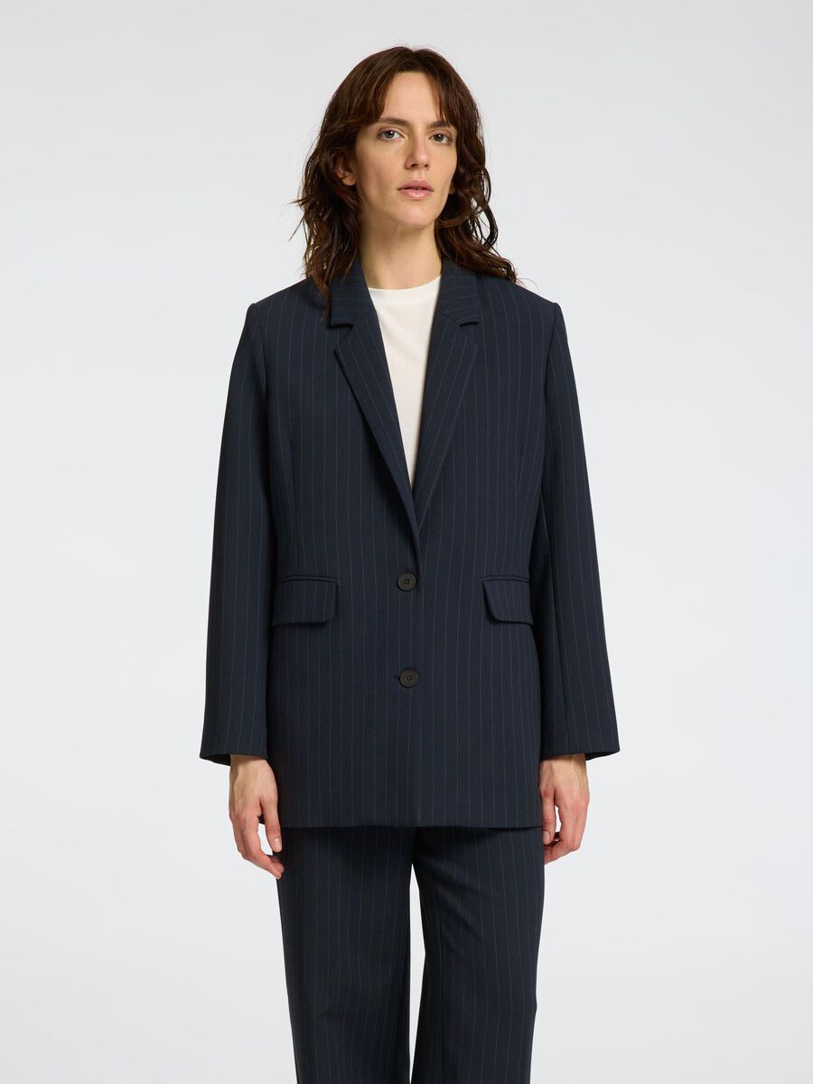 Relaxed blazer pin stripe