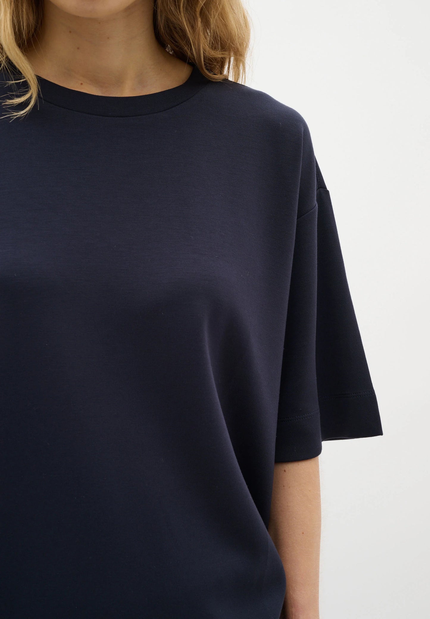 Pannie oversize T-shirt melange Marine blue