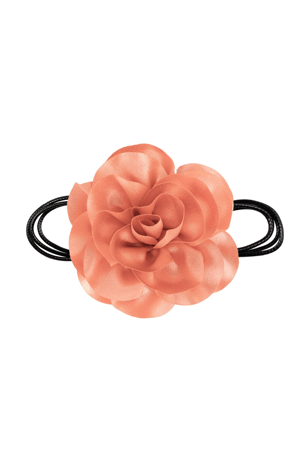 Rope Necklace Flower Pink