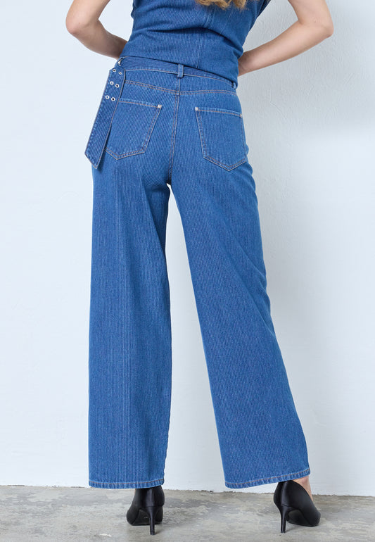 Kimmy belt jeans Dark denim