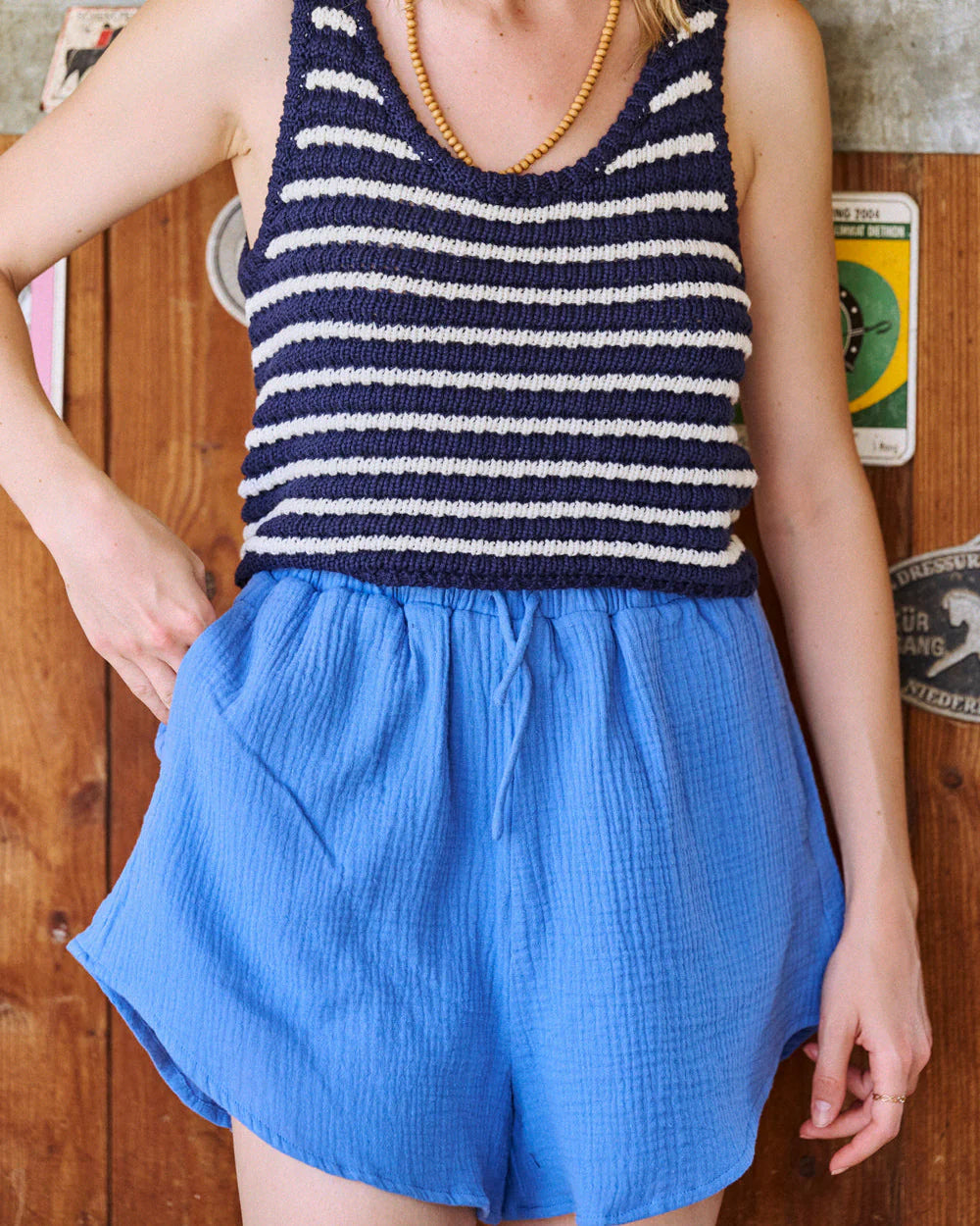 Solene short Bleu azur