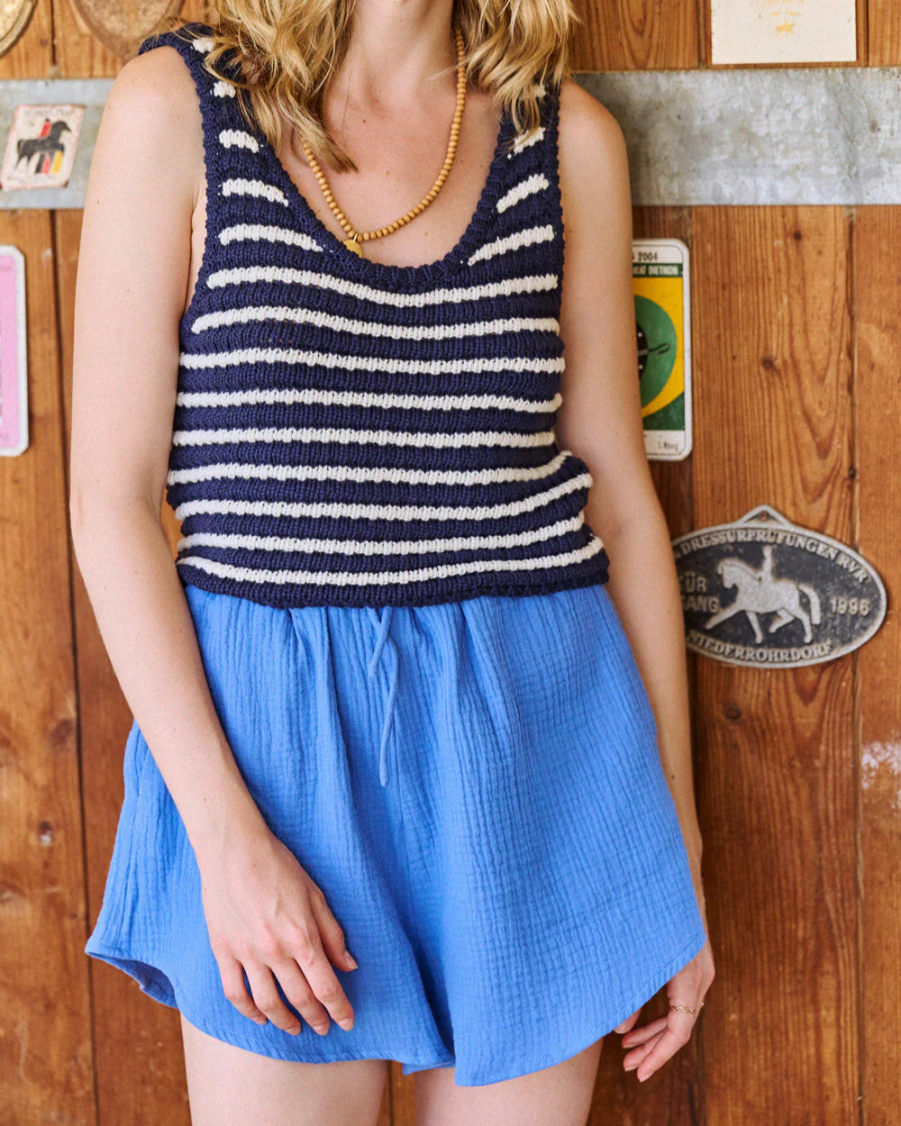 Solene short Bleu azur