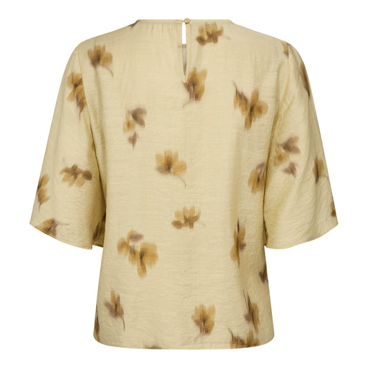 Myla flower drape blouse Pale yellow
