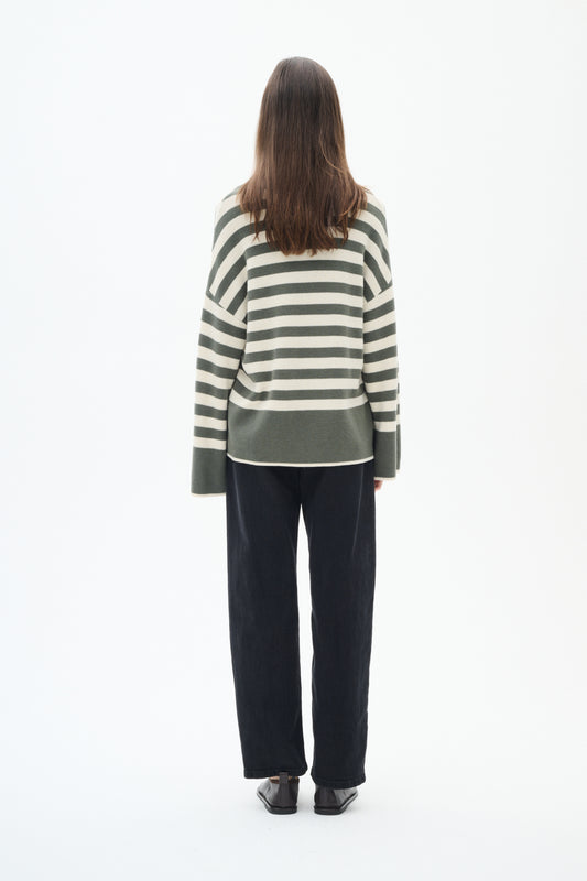 Gitte pullover Agave stripe