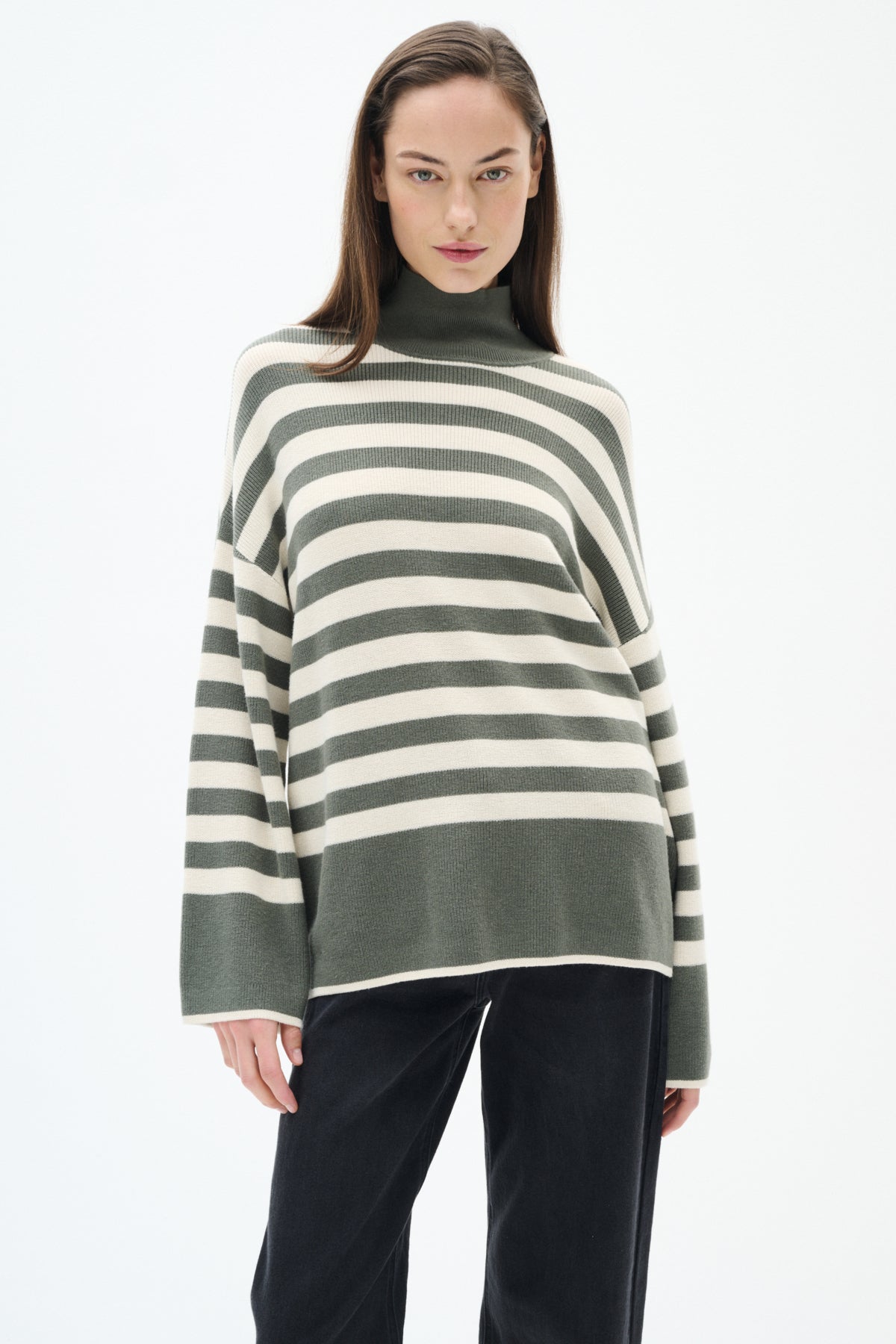 Gitte pullover Agave stripe