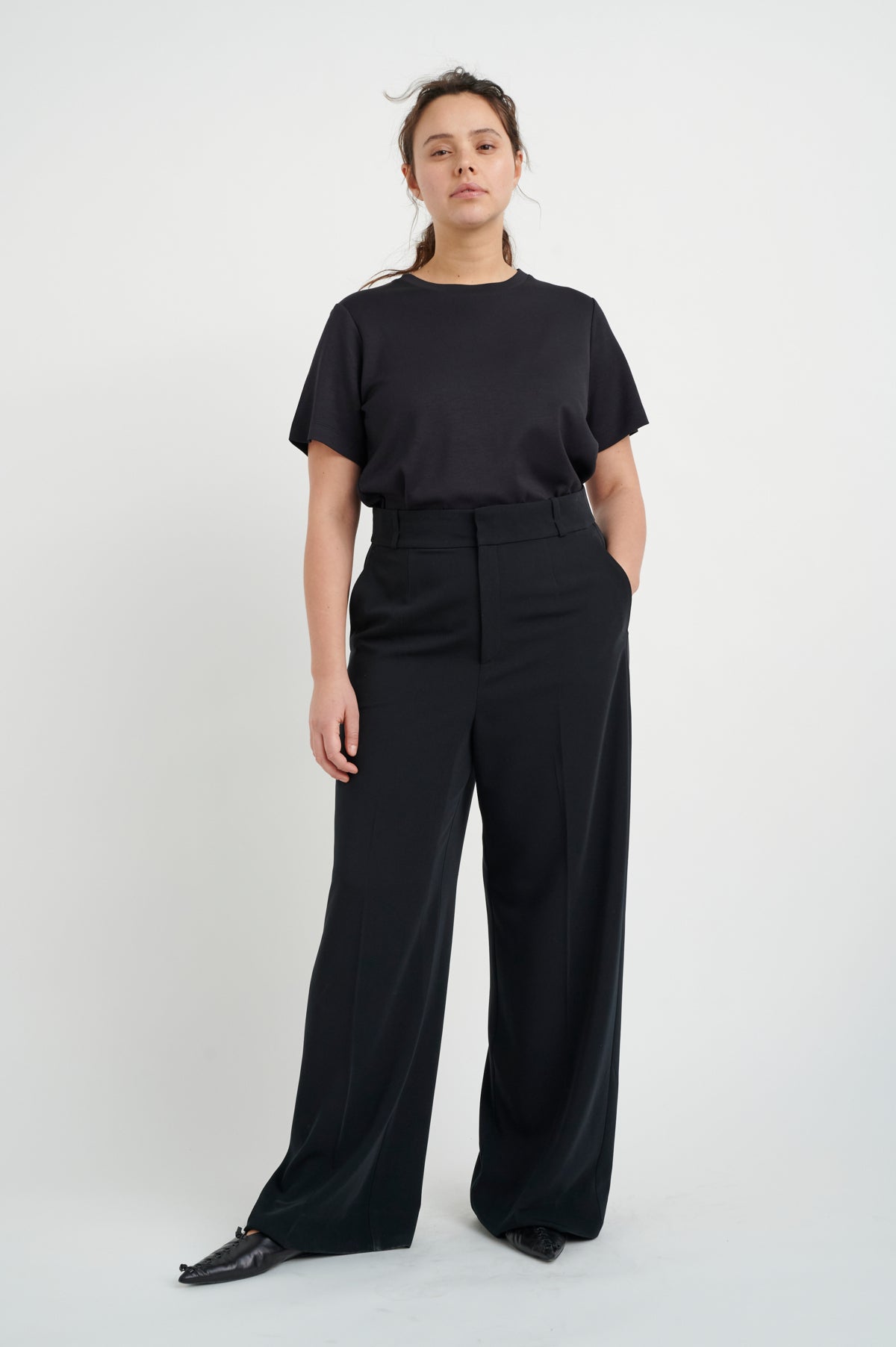 Adian vox wide pants Black