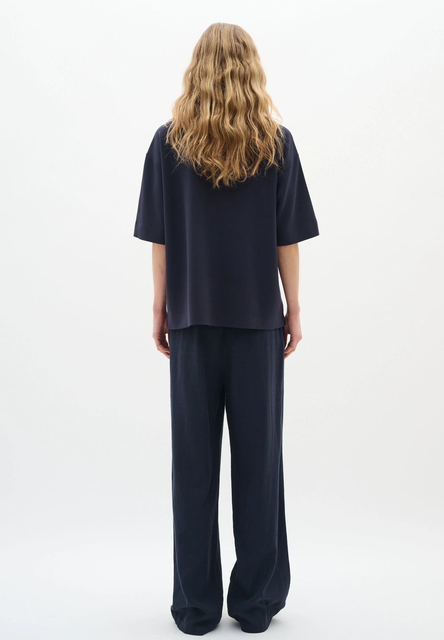 Pannie oversize T-shirt melange Marine blue