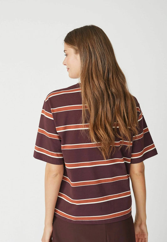 Augusta stripe polo tee Winered