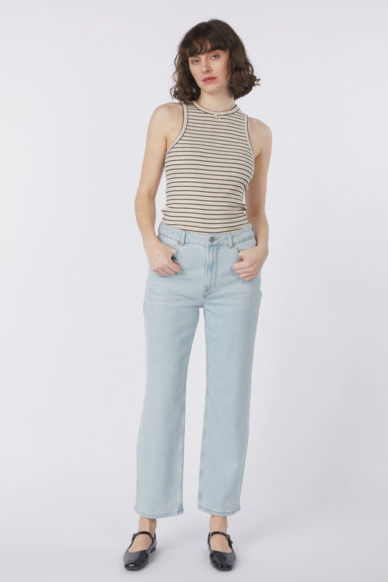 Kate-Alice HW straight jeans Sky blue jeans
