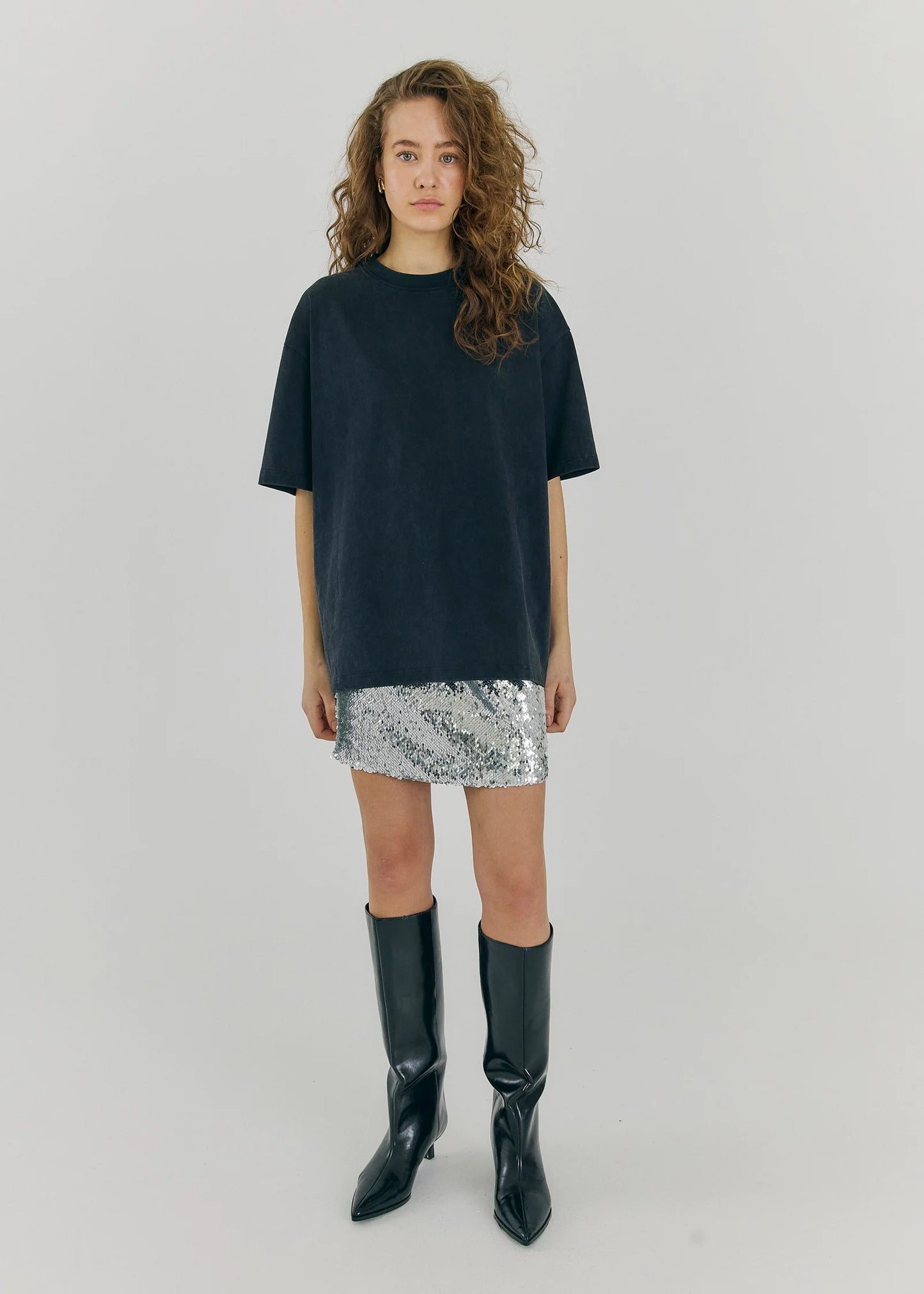 Emma mini skirt Silver