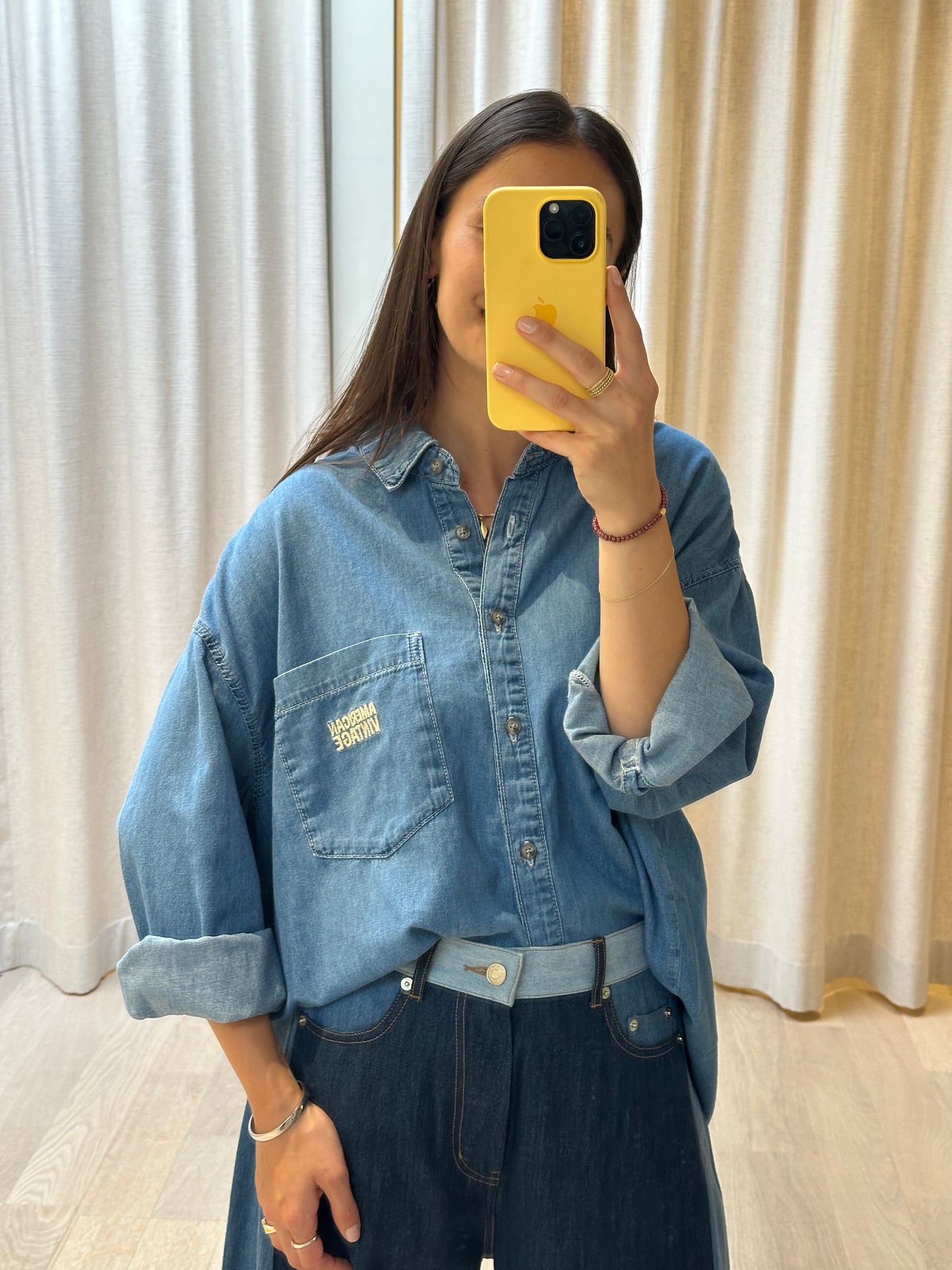 Chemise en jeans logo Medium blue