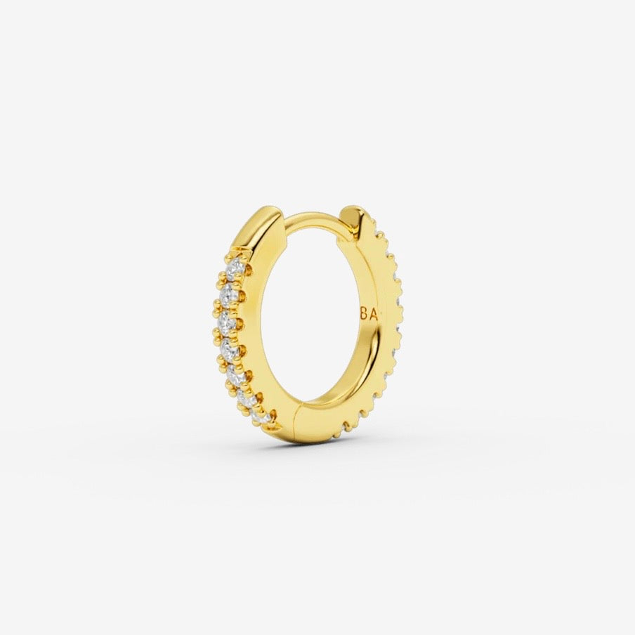 Ivy diamond hoop S 15mm Gold diamond