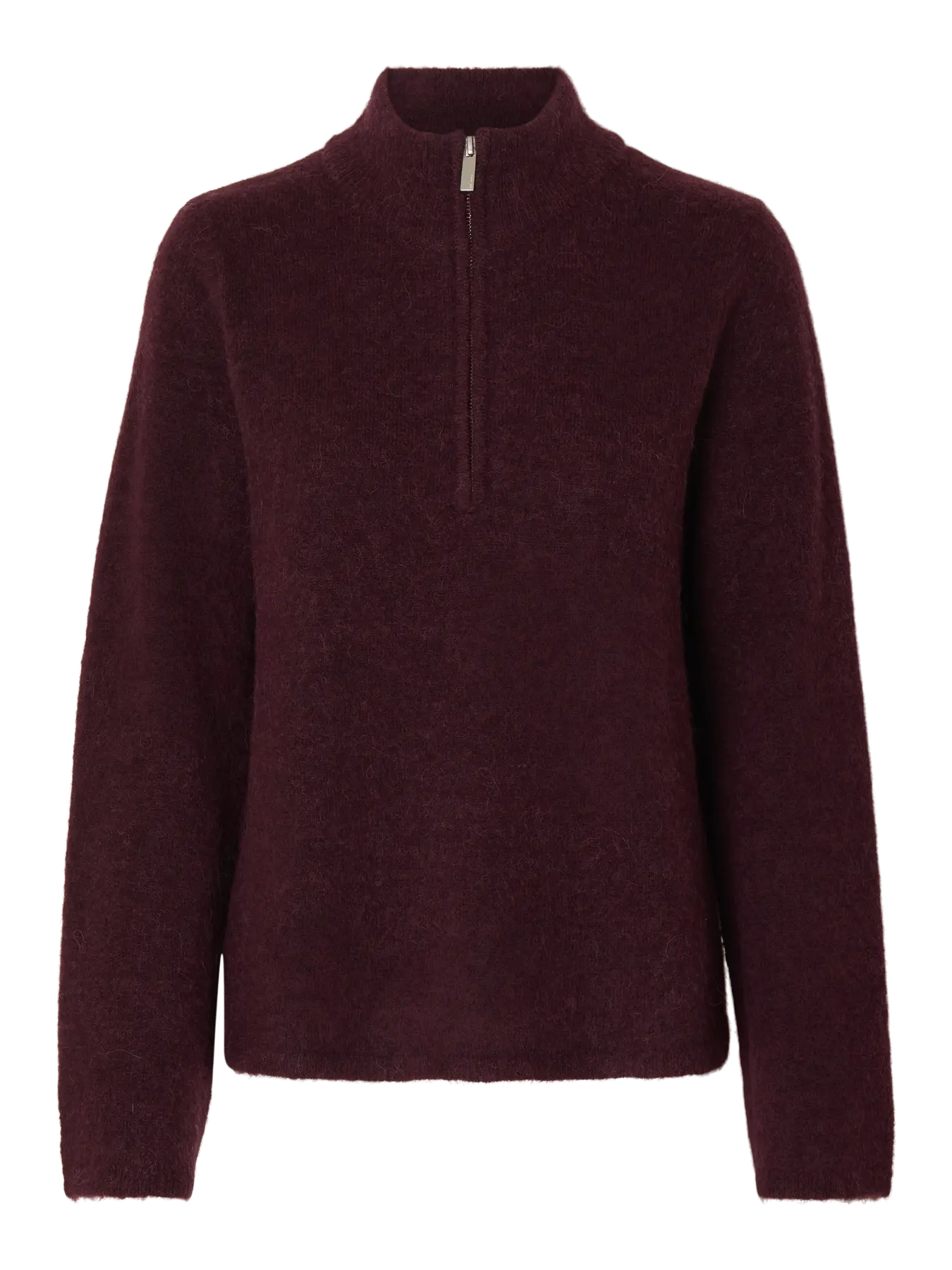 Lulu LS knit half zip Fig