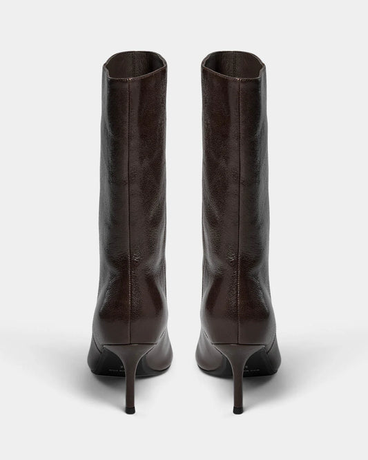 Lencie mid high boot Dark brown