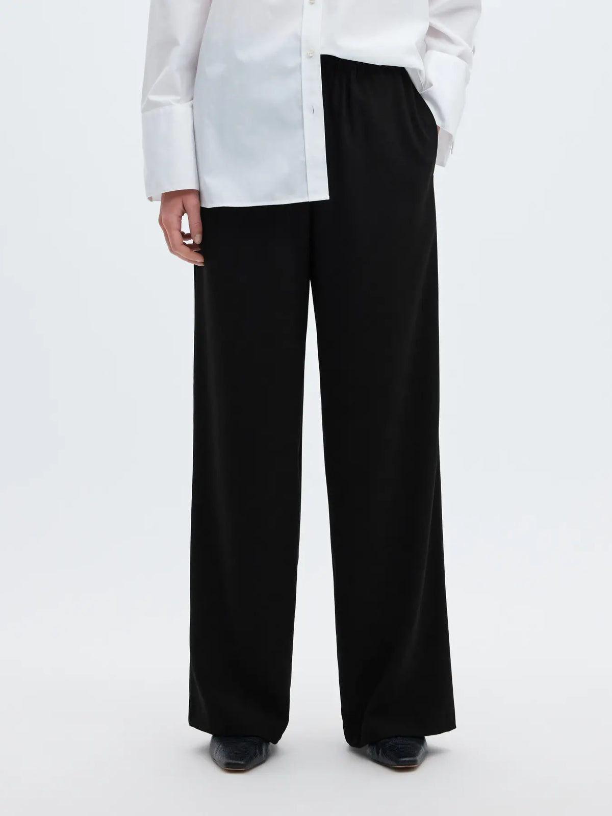 Tinni-relaxed mw wide pants Black