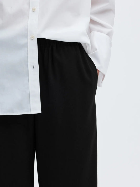 Tinni-relaxed mw wide pants Black