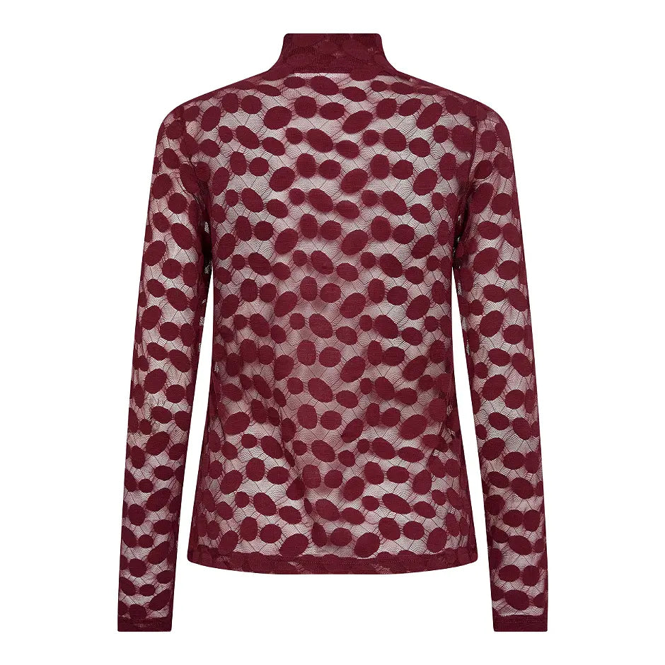Penola turtleneck blouse Wined red