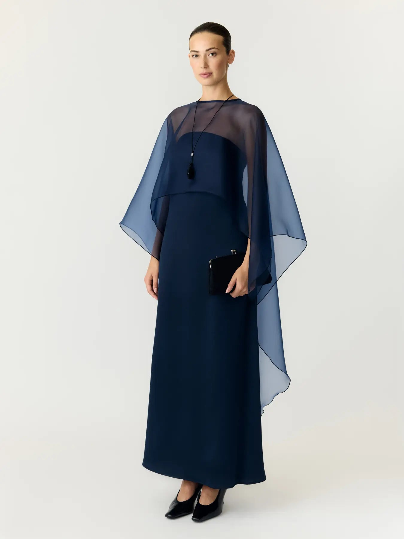 Vima bandeau maxi dress Navy blazer