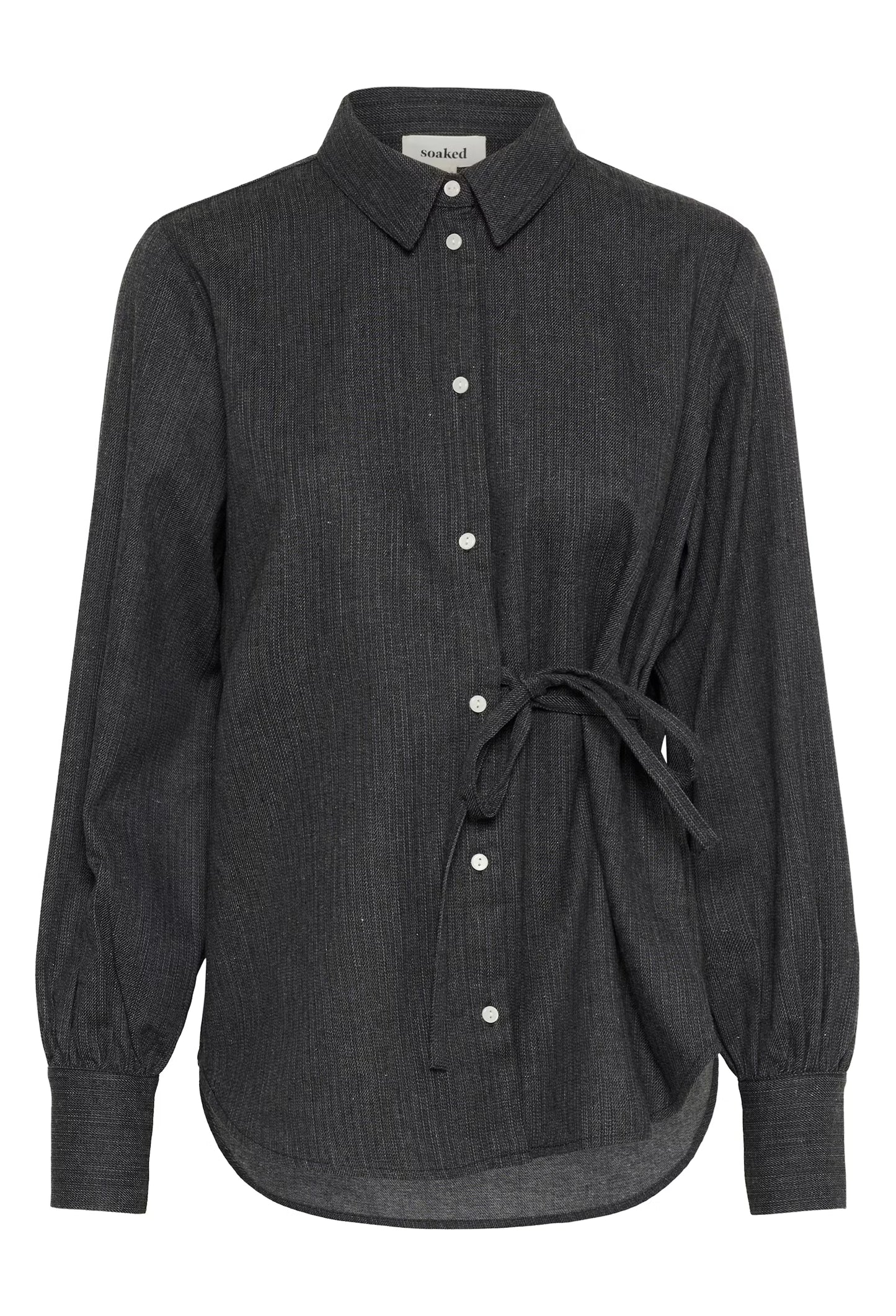 Kesja Helen shirt LS Black denim stripe