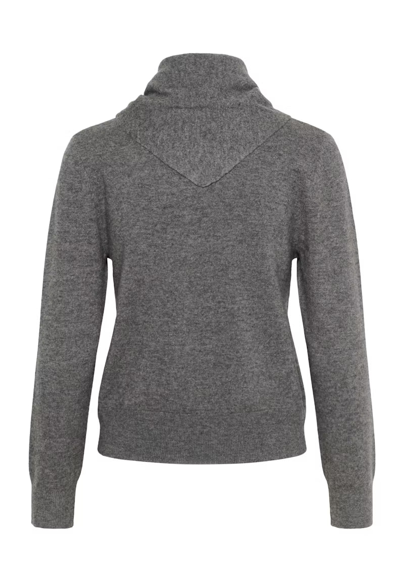 Molina scarf cardigan Grey melange