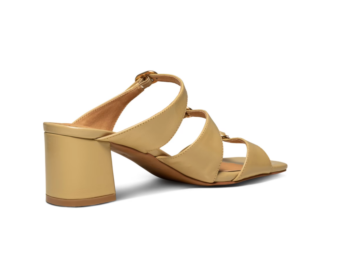 Hanna buckle mule leather Beige