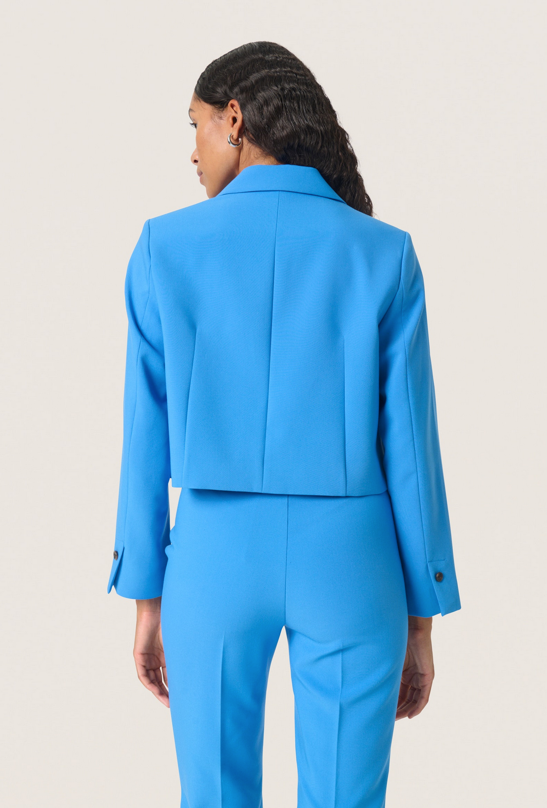 Cropped blazer blue