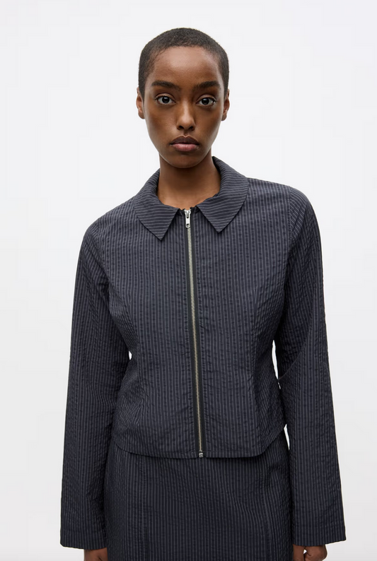 Iris LS shirt Asphalt stripe