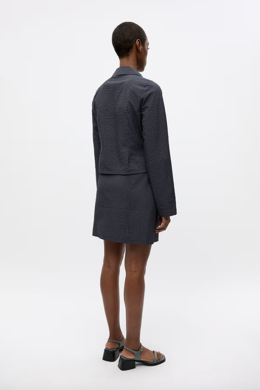 Iris LS shirt Asphalt stripe