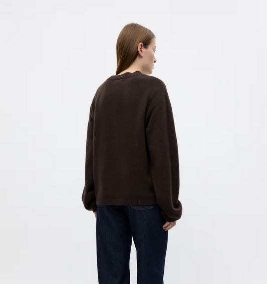 Elise LS cardigan Chocolate torte