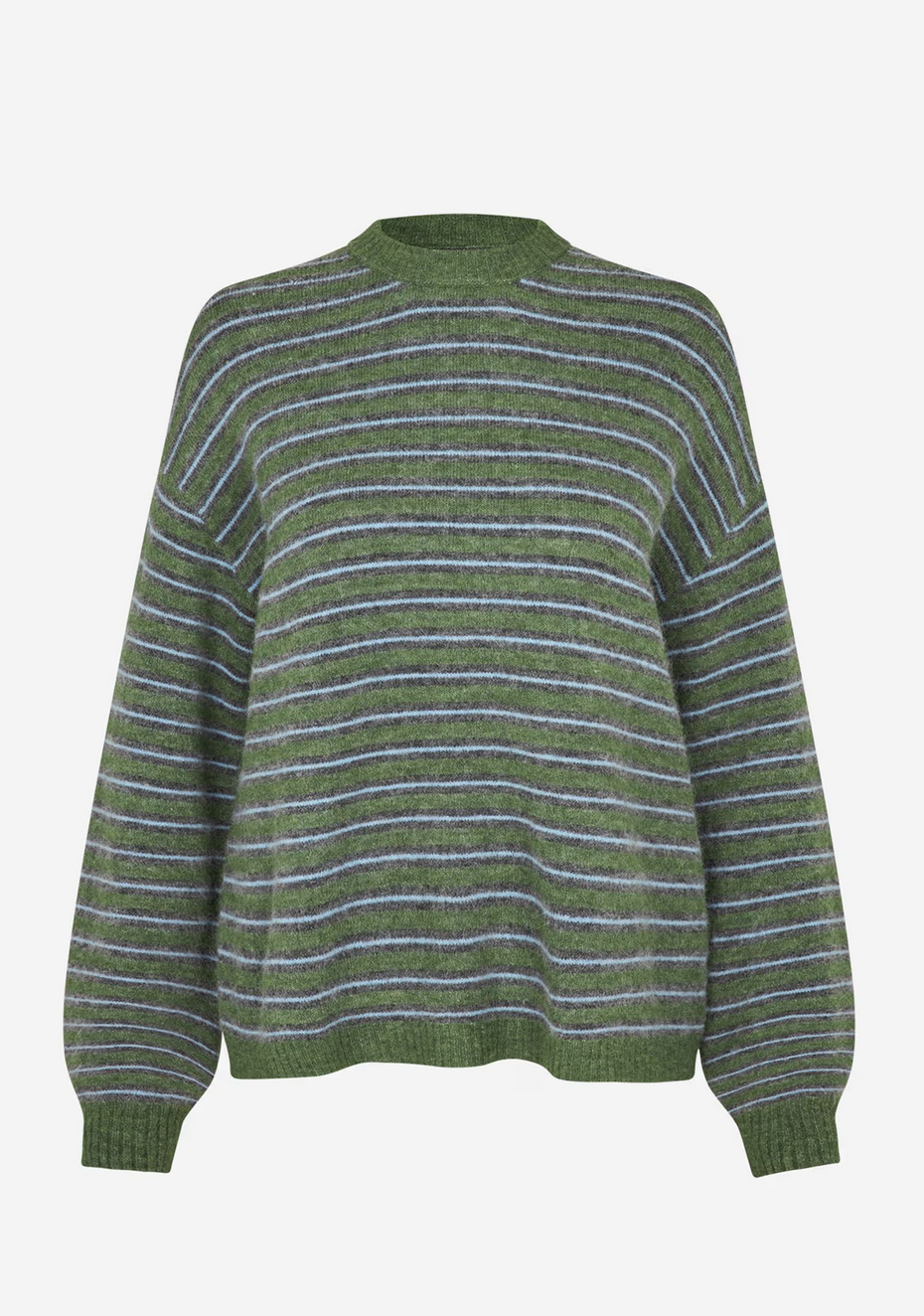 Ada LS knit stripe Chive stripe