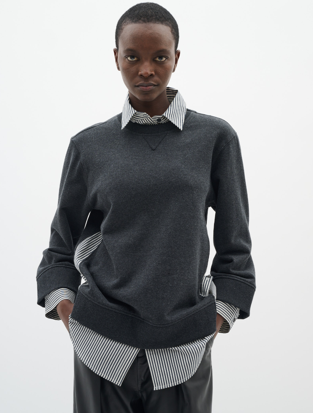 Natalja Sweatshirt Grey Stripe