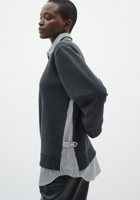 Natalja Sweatshirt Grey Stripe