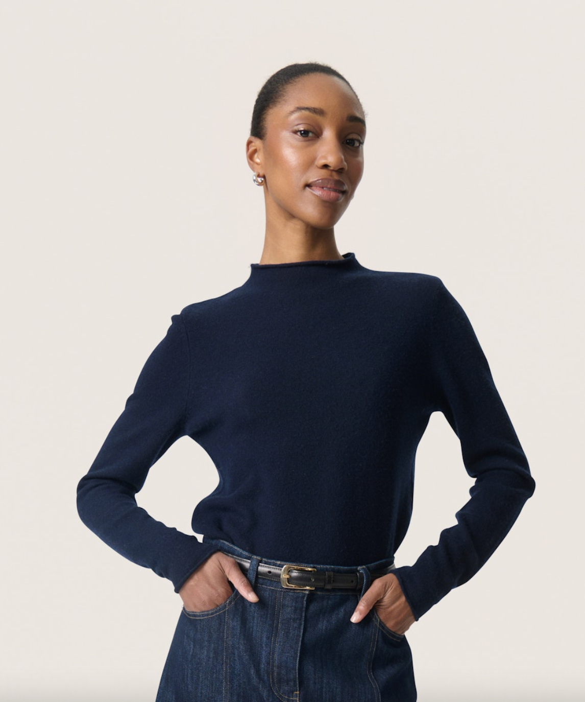 Molina mockneck pullover Night sky