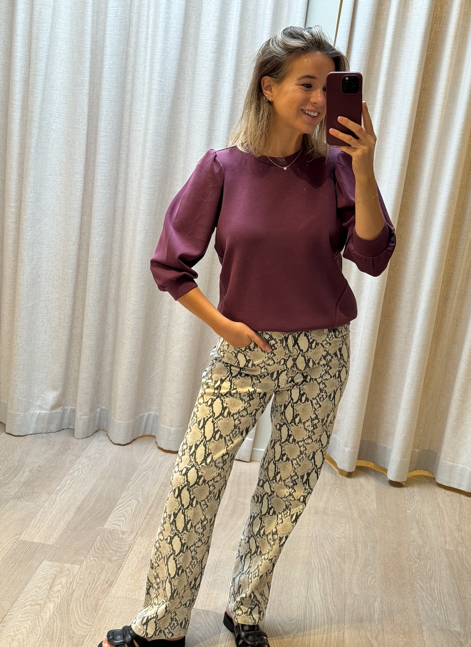 Snake crop pants Bone