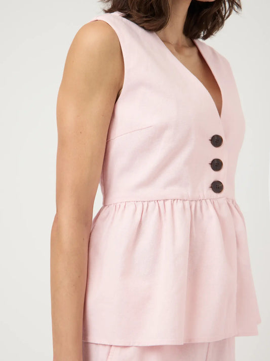 Strima SL linen blend top Ballerina