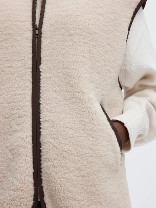 Isabel teddy vest Birch