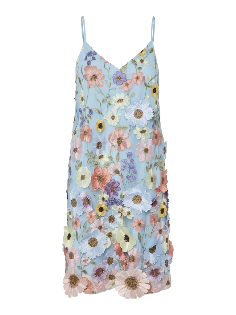 Flowering strap dress Blue/ multi
