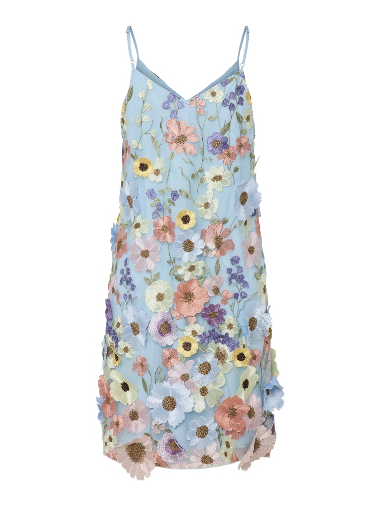 Flowering strap dress Blue/ multi