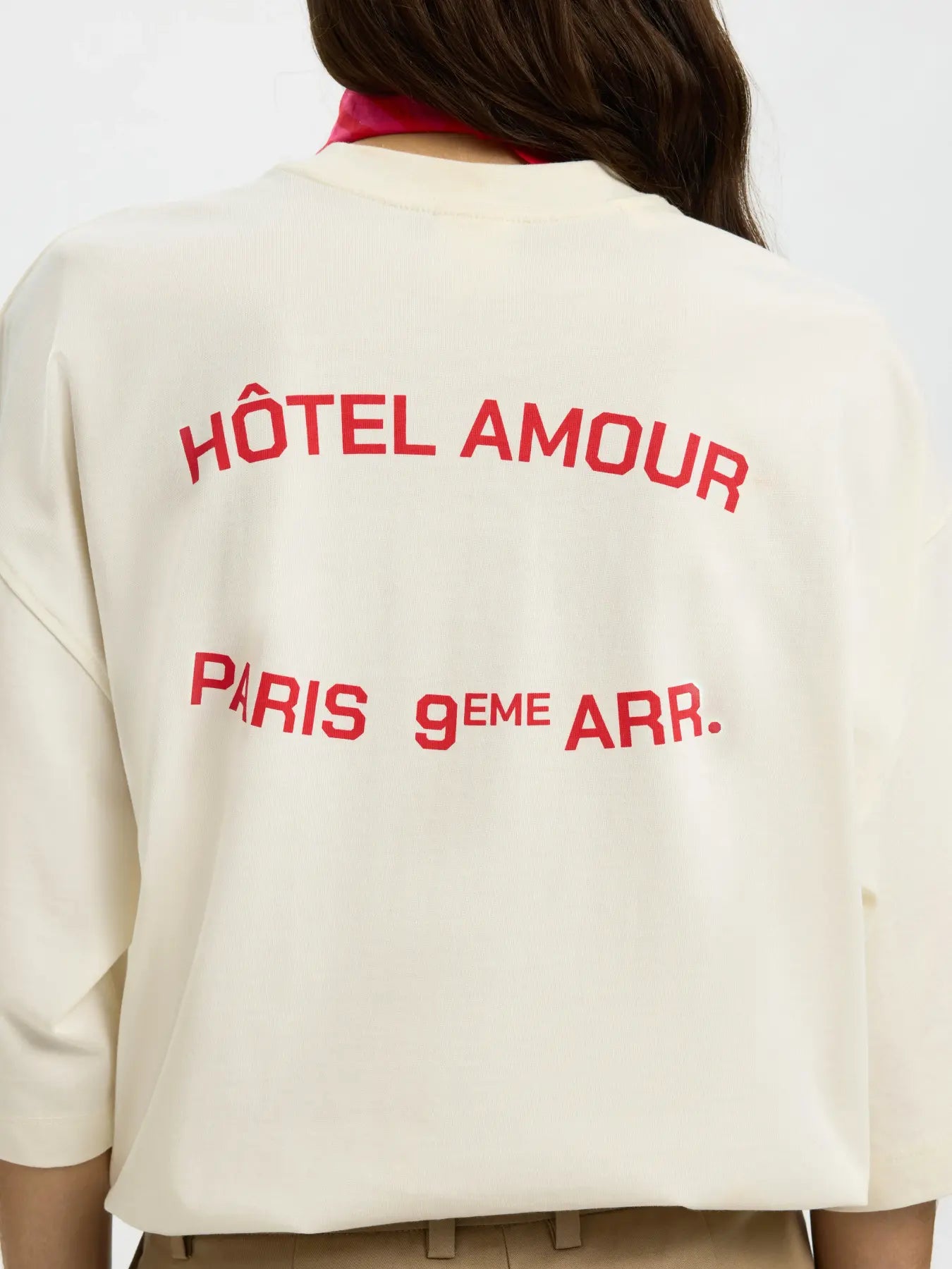 Boxy Lia SS hotel amour tee Egret