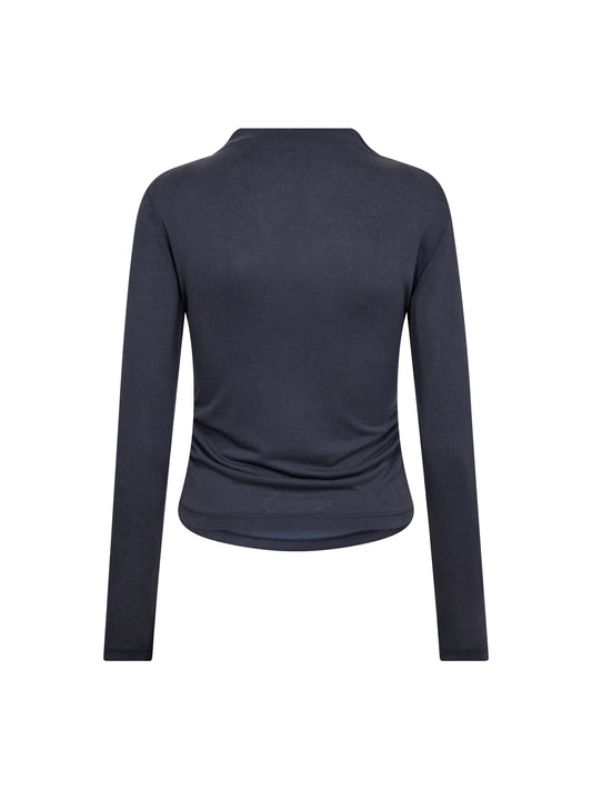 Camilla padded LS blouse Dusty blue