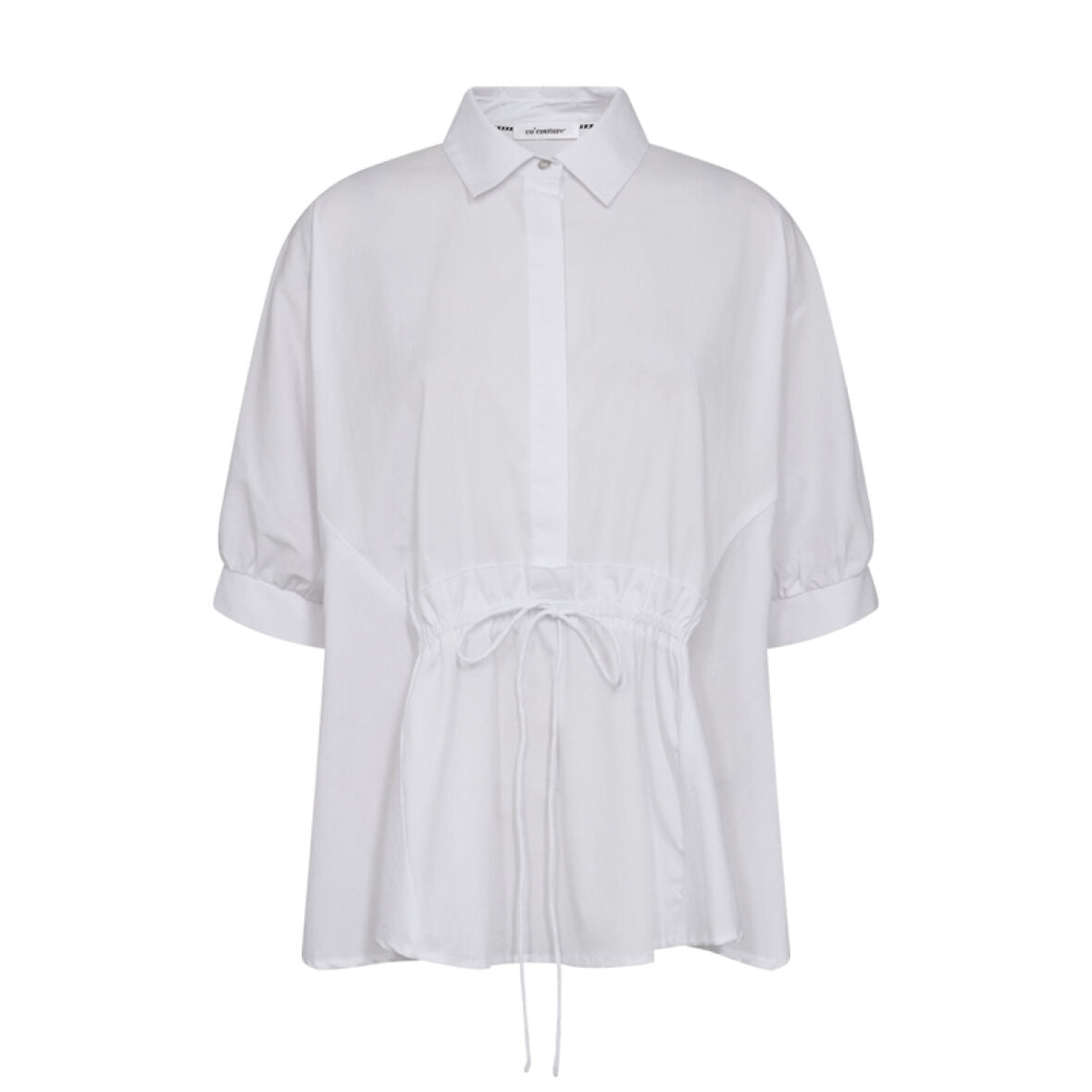 Cotton crisp wing blouse White
