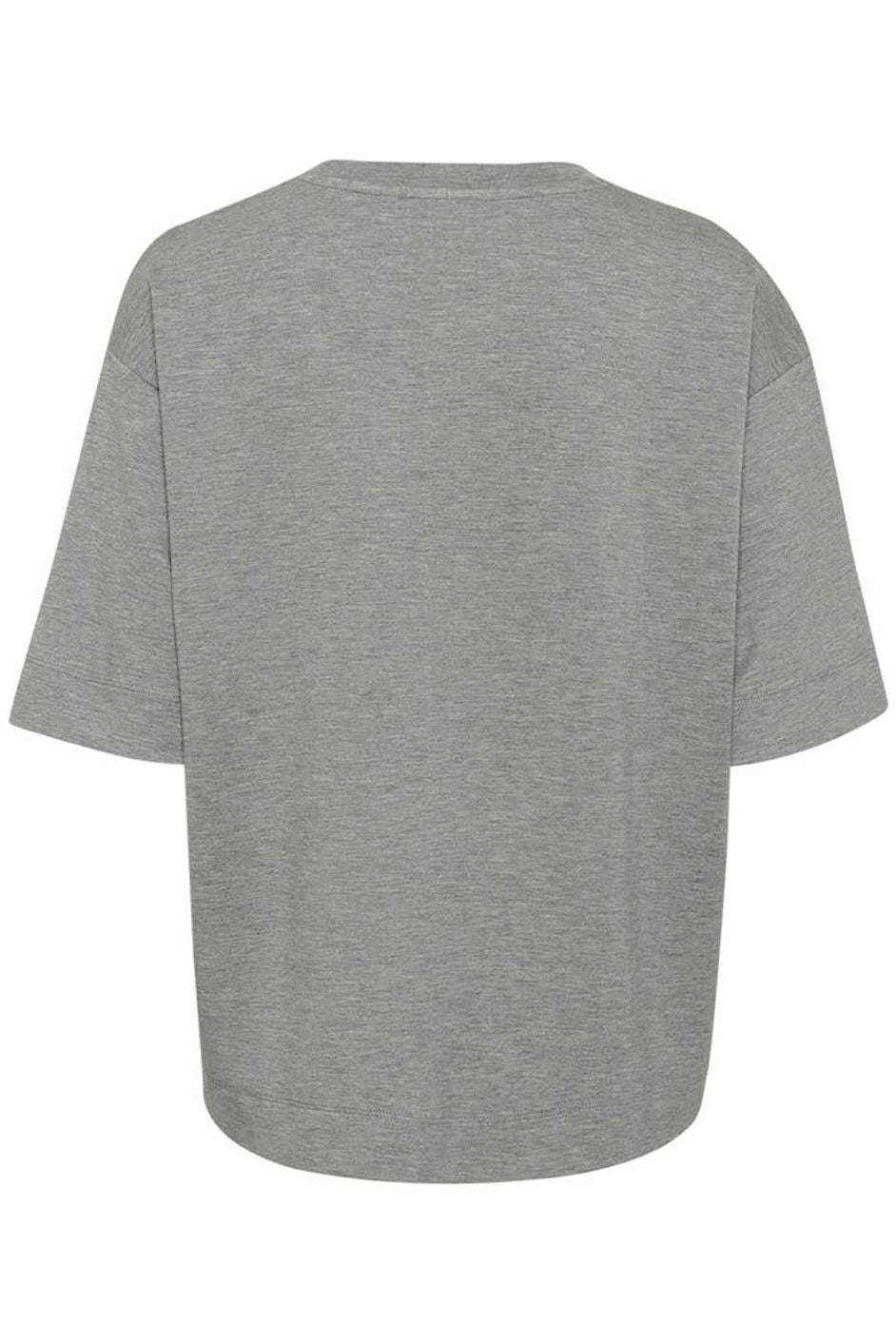 Pannie oversize T-shirt melange Dark grey melange