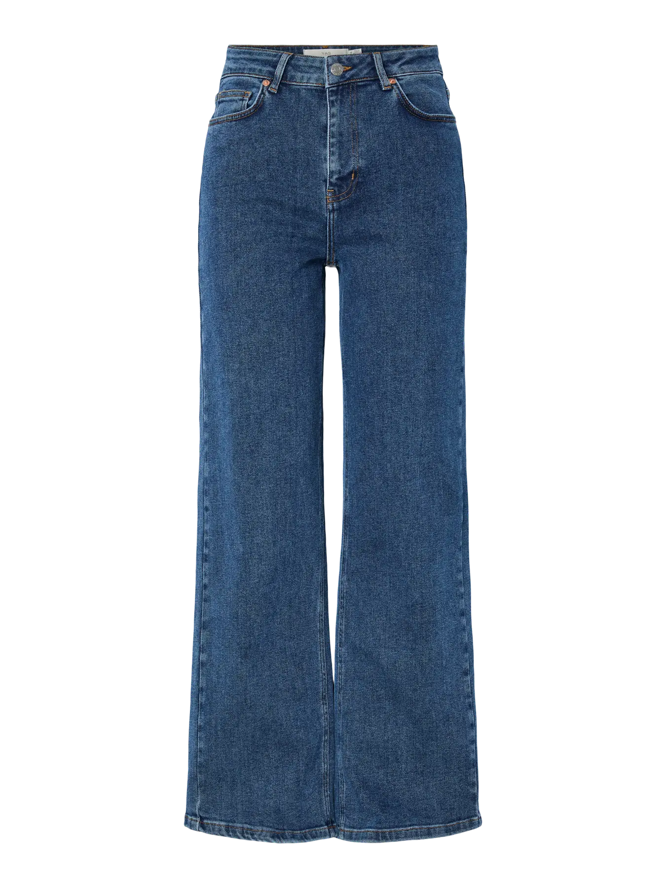 Rosie HW straight jeans Medium blue denim